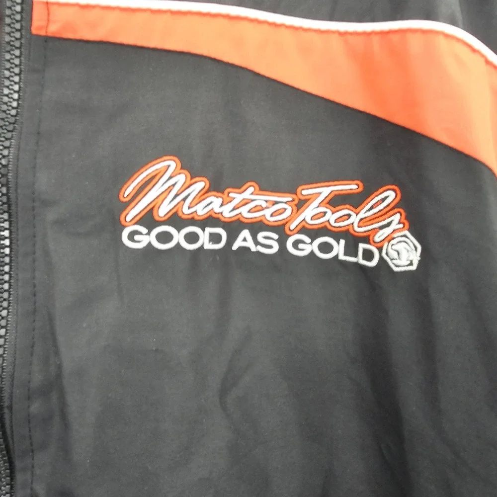 Matco Tools Jacket Mens XL Black Orange Fleece‎ Lined Mechanic Jacket Zip Up